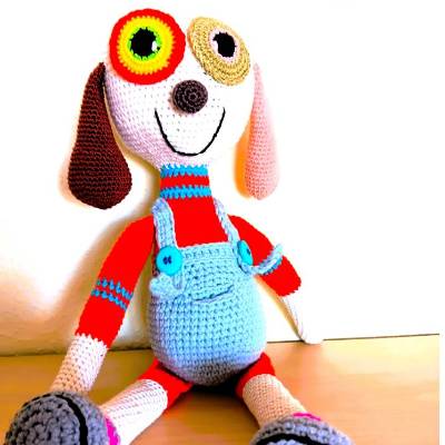 Gehäkelte Puppe Monster Hund gehäkelt