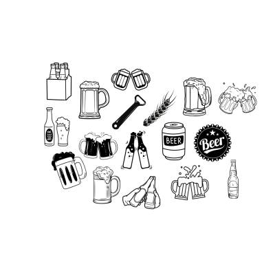 Bier Alkohol Trinken Party Bundle  - SVG Download Datei - Plotterdatei - Basteln - DIY - Cricut -  