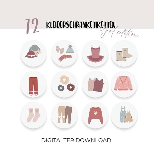 Kleiderschrank Etiketten für Mädchen, Kleiderschrank Organizer Kinder, Kleidung organisieren Kinderzimmer, Trofast