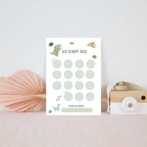 Belohnungsplan für Kinder, Belohnungstafel Dino, Wochenplan mit Belohnung für Kinder, Verstärkerplan PDF Download Bild 5