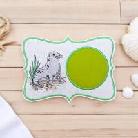 Maritimes MugRug Stickdatei Set ITH ab 13x18 cm – Untersetzer mit Anker, Leuchtturm & Robbe Bild 8