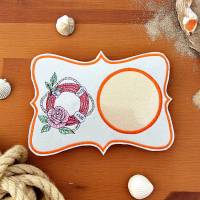 Maritimes MugRug Stickdatei Set ITH ab 13x18 cm – Untersetzer mit Anker, Leuchtturm & Robbe Bild 9