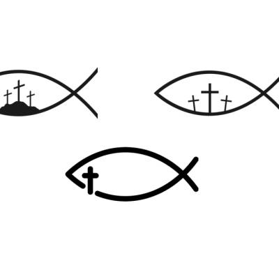 Christlicher Fisch Bundle PNG SVG Datei - Download Datei Plotterdatei - svg png Datei - Geschenkidee - Kirche  Religiöse