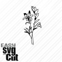 Blumenstrauß Line Art No. 6 SVG Vektorgrafik Plotter und Laserdatei Basteln DIY Bild 1