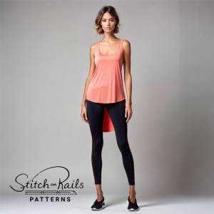 Sleeveless Long Top Pattern | Wide Neck Top Pattern | Jersey Top Pattern | Basic Top Pattern | Women Top Pattern | Long Bild 9