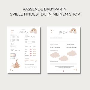 Babyparty Spiel, Baby Stadt Land Fluss Spiel in Größe A4 & A5, digitaler Download Bild 6