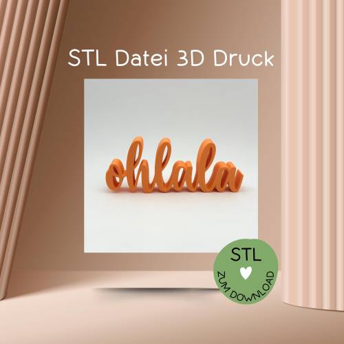 Digitale Datei, 3D-Druckdatei, STL, Schriftzug 