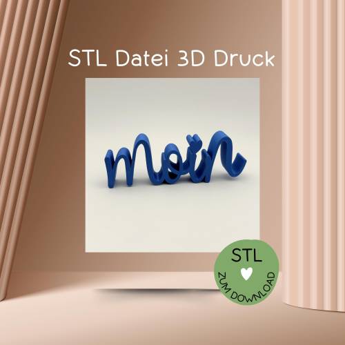 Digitale Datei, 3D-Druckdatei, STL, Schriftzug 