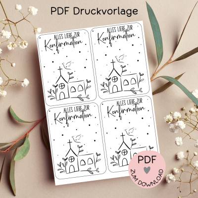 Digitale Datei, PDF Druckvorlage Karte 