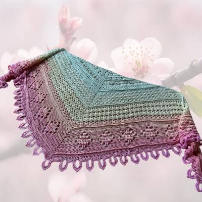 Häkelanleitung flaches Dreieckstuch 