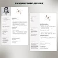 Vorlage bewerbung Lebenslauf, Bewerbungsvorlagen Deutsch - MS Word, Canva, Professionelle Bewerbung CV Bild 3