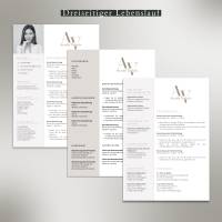 Vorlage bewerbung Lebenslauf, Bewerbungsvorlagen Deutsch - MS Word, Canva, Professionelle Bewerbung CV Bild 4