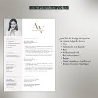 Vorlage bewerbung Lebenslauf, Bewerbungsvorlagen Deutsch - MS Word, Canva, Professionelle Bewerbung CV Bild 7