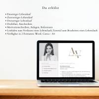 Vorlage bewerbung Lebenslauf, Bewerbungsvorlagen Deutsch - MS Word, Canva, Professionelle Bewerbung CV Bild 8