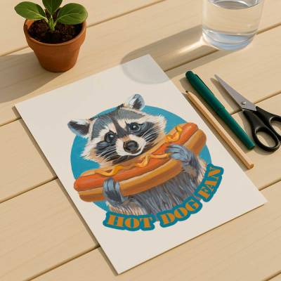 Clipart mit Spruch, Hot Dog Fan, sofortiger Download