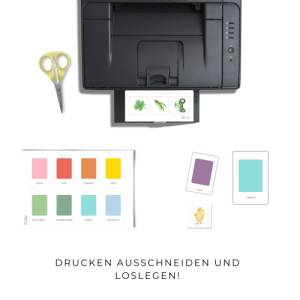 Farblernkarten für Kinder, Lernkarten Farben, Flash Cards zum ausdrucken, Frühforderung Kinder, PDF Bild 4