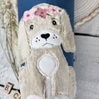 Mädchen Schultüte mit flauschigem Hund aus Stoff 70 cm Bild 4