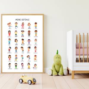 Gefühle Poster für  Kinder in A4 + A3, Emotionen Poster, Montessori Lernposter zum Ausdrucken,  PDF-Datei Bild 4