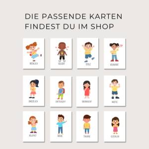 Gefühle Poster für  Kinder in A4 + A3, Emotionen Poster, Montessori Lernposter zum Ausdrucken,  PDF-Datei Bild 5