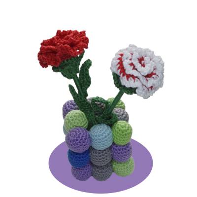 Häkelanleitung: Blume mit Vase