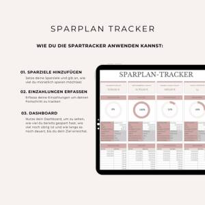 Excel Sparplan, Google Sheets Sparvorlage, Excel-Tabelle für Finanzen Bild 2