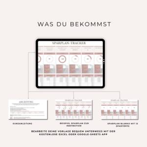 Excel Sparplan, Google Sheets Sparvorlage, Excel-Tabelle für Finanzen Bild 3
