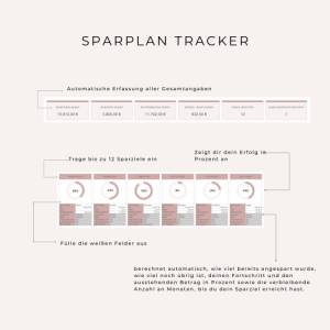 Excel Sparplan, Google Sheets Sparvorlage, Excel-Tabelle für Finanzen Bild 5