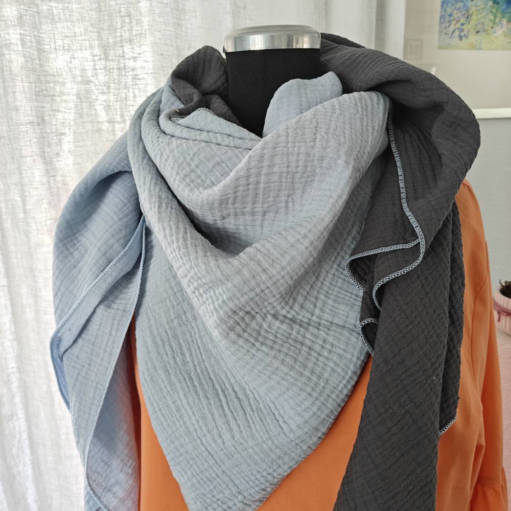 Schal Freebook Musselin Halstuch Musselin Stoff Halstuch Musselin