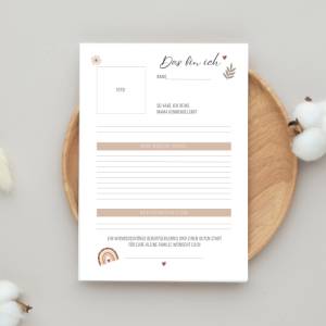 Babyparty Ratespiel, Ausfüllkarten Wünsche-Karten für Babyparty, Boho Regenbogen stil, zum Ausdrucken Bild 6
