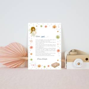 Brief von der Zahnfee Vorlage, Wackelzahn verloren Belohnung, Zahnfee Brief zum Ausdrucken, Post von der Zahnfee Geschen Bild 3