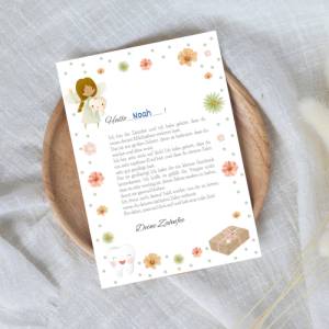 Brief von der Zahnfee Vorlage, Wackelzahn verloren Belohnung, Zahnfee Brief zum Ausdrucken, Post von der Zahnfee Geschen Bild 4