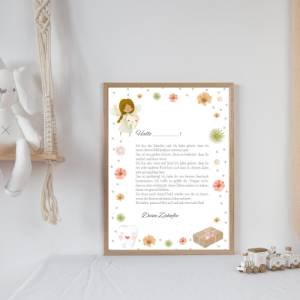 Brief von der Zahnfee Vorlage, Wackelzahn verloren Belohnung, Zahnfee Brief zum Ausdrucken, Post von der Zahnfee Geschen Bild 5