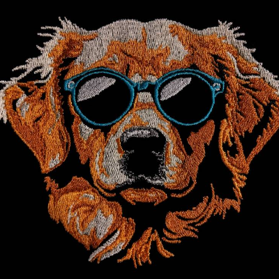 Golden Retriever cool Color Lichteffekt 14*14cm bzw. 15*15cm