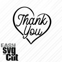 Thank You Stilvoller Schriftzug für Hochzeitsdeko 17 SVG Vektorgrafik Plotter und Laserdatei Basteln DIY Bild 1