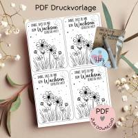 Digitale Datei, PDF-Druckvorlage Karten, Danke, dass du mir beim Wachsen geholfen hast, z.B. für Erzieherinnen, Kita etc Bild 1