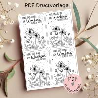 Digitale Datei, PDF-Druckvorlage Karten, Danke, dass du mir beim Wachsen geholfen hast, z.B. für Erzieherinnen, Kita etc Bild 2