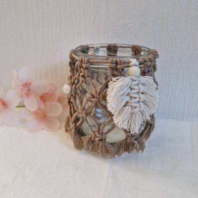 Windlicht mit Federn