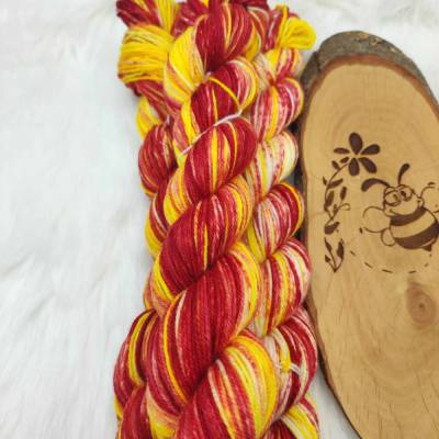 Handgefärbte Sockenwolle, Wolle, Häkeln, Stricken, Ombre, 