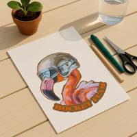Clipart, Rocket Flamingo, sofortiger Download Bild 1
