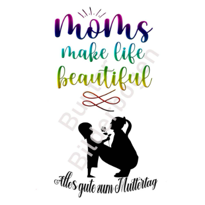 Wunderschön designte Karte zum Muttertag- 3 Varianten Din A5 – Sofortiger Download PNG