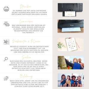 Park Schatzsuche für Unterwegs, Natur Schnitzeljagd zum Ausdrucken, Spielidee für Kindergeburtstage Bild 5