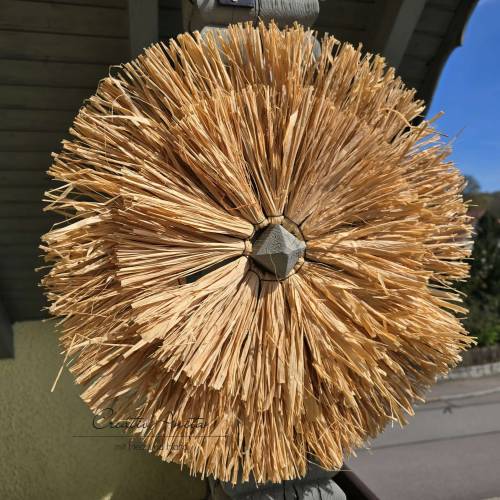 Wandhänger Sonne - Raffia Wandbehang, Boho Stil Wohnkultur, Naturstroh Dekoration, Boho Chic Ethnic Style