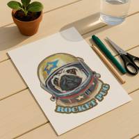Clipart, Rocket Mops, sofortiger Download Bild 1
