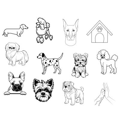 Hunde Dog Bundle - SVG Download Datei - Plotterdatei - Basteln - DIY - Cricut -  