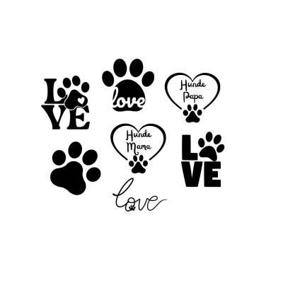 Hunde Dog Bundle - SVG Download Datei - Plotterdatei - Basteln - DIY - Cricut -  