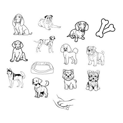 Hunde Dog Bundle - SVG Download Datei - Plotterdatei - Basteln - DIY - Cricut -  
