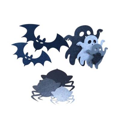 Filzuntersetzer Spinne, Fledermaus oder Geist, Farb- und Größenauswahl