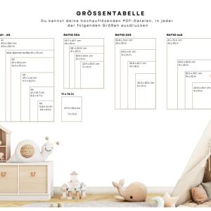 Poster SET für Kinderzimmer als Download, ABC-, Zahlen-, Wetter-, Gefühle-,Farben-,Monate-, Wochentage Lernposter Bild 8