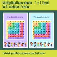 Multiplikationstabelle Multiplikationstafel Das kleine Einmaleins 1x1 zum Ausdrucken Bild 2
