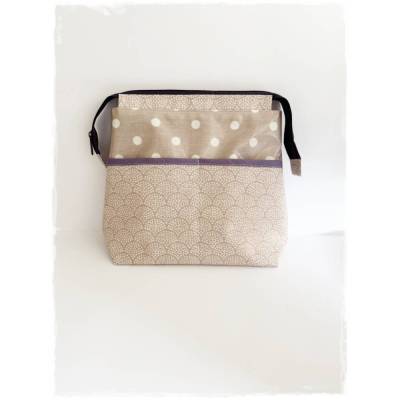 Kosmetiktasche * Raumwunder *  Kulturtasche * aus Wachstuch * Shampootasche * für die Reise